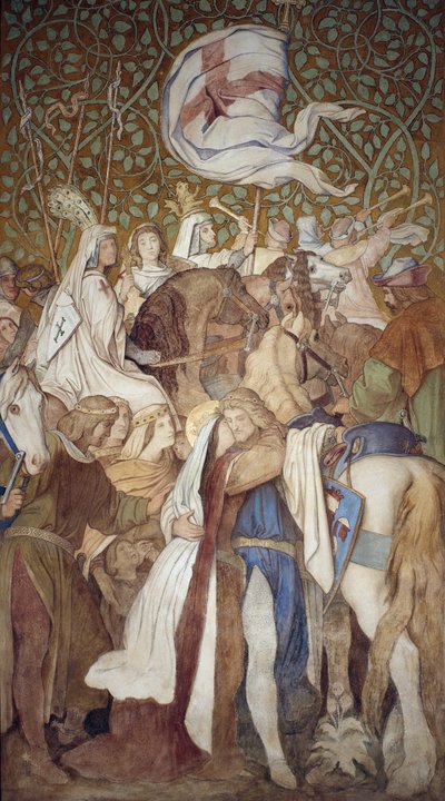 Fresko, Elisabeth-Galerie, Wartburg, ca. 1845-55 von Moritz Ludwig von Schwind
